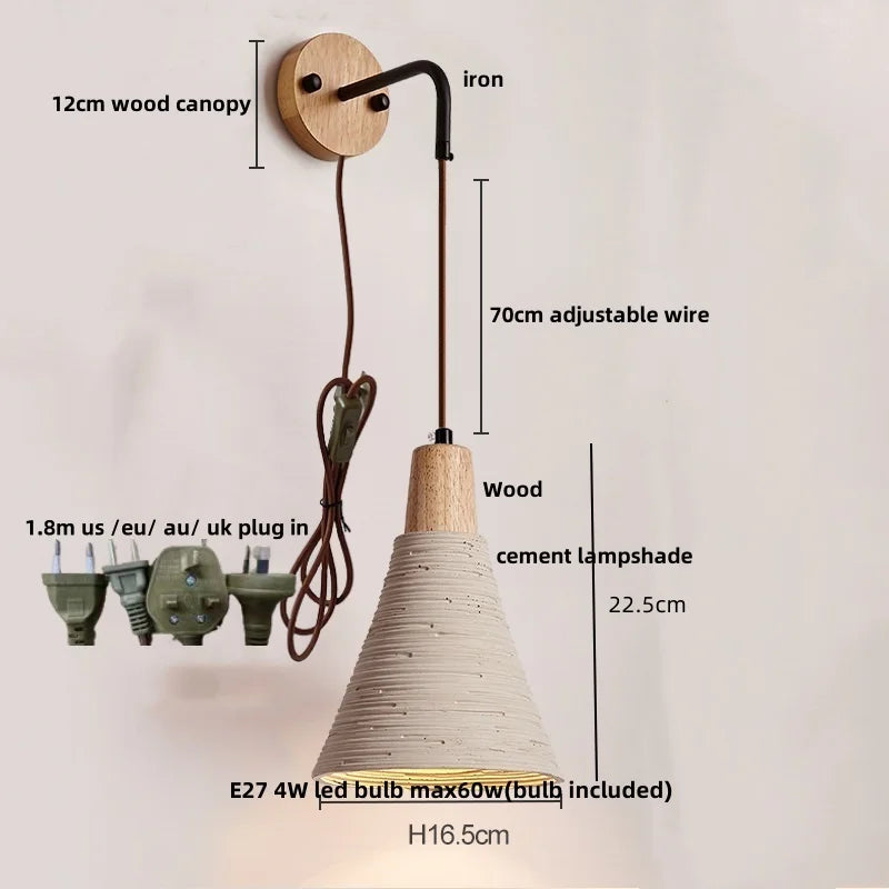DecorBites™ LED Wall Light Fixture with Pull Chain Switch - Modern Nordic Design