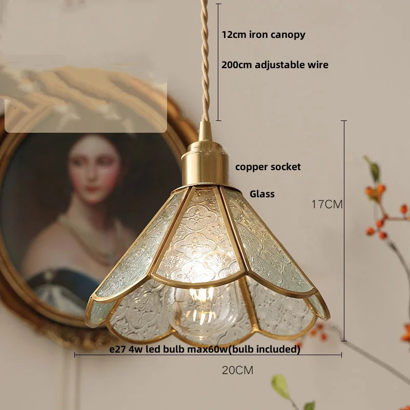 DecorBites™ Glass LED Pendant Lamp Adjustable Loft Kitchen Light Fixture