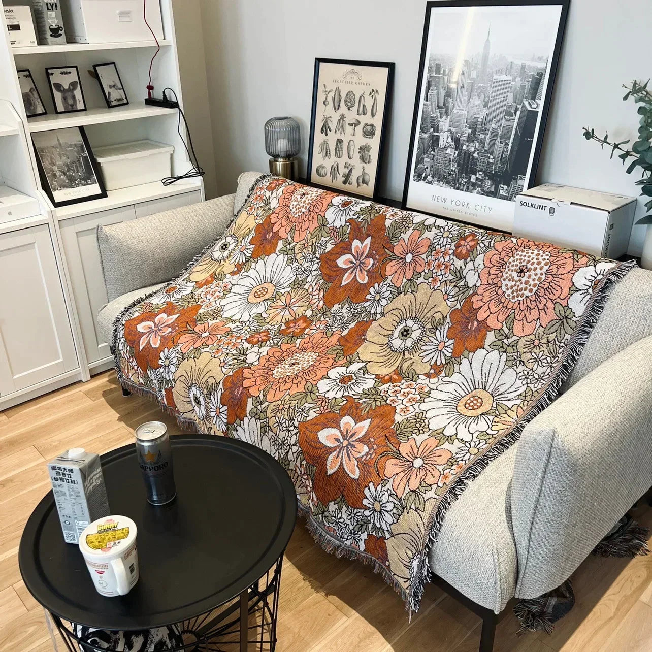 DecorBites™ Bohemian Floral Leisure Blanket