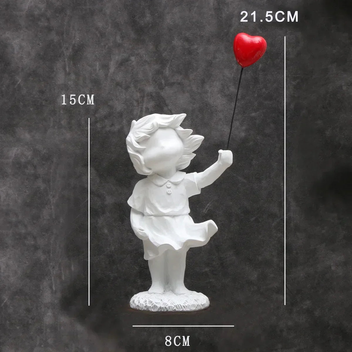DecorBites™ Balloon Girl Tank Art Figure Resin Statues Collection for Interior Decor