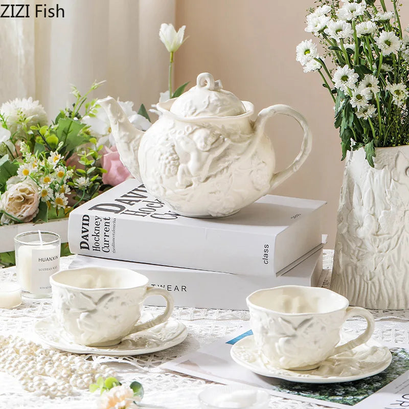DecorBites™ Angel Relief Ceramic Tableware Set