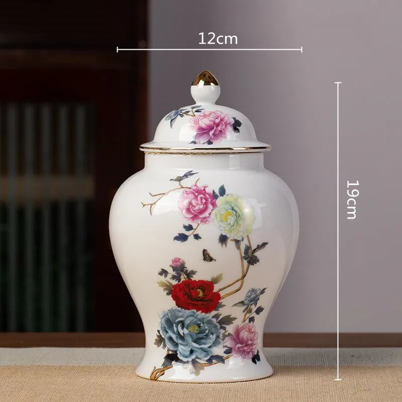 DecorBites™ Blue & White Porcelain Tea Pot Sealed Storage Container