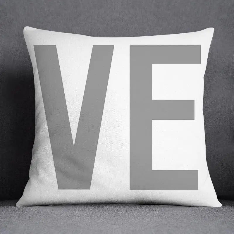 DecorBites™ Geometric Floral Print Lumbar Pillow Case 45X45cm Sofa Cushion Cover