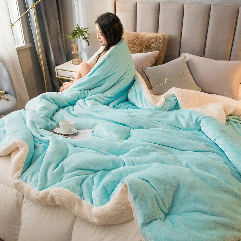 DecorBites™ Cozy Dual Use Flannel Duvet Cover - Autumn Winter Warmth Blanket Quilt