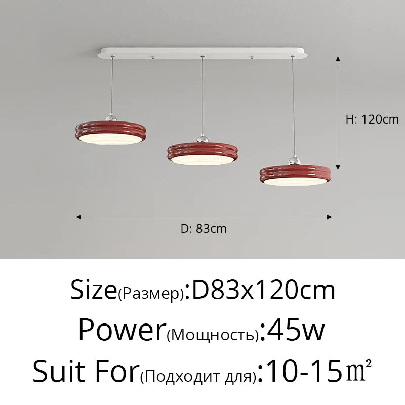 DecorBites™ Circular Dimmable Pendant Light Modern Chandelier for Dining Room, Kitchen Island