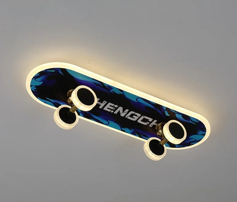 DecorBites™ Cartoon Skateboard Ceiling Light for Children's Room