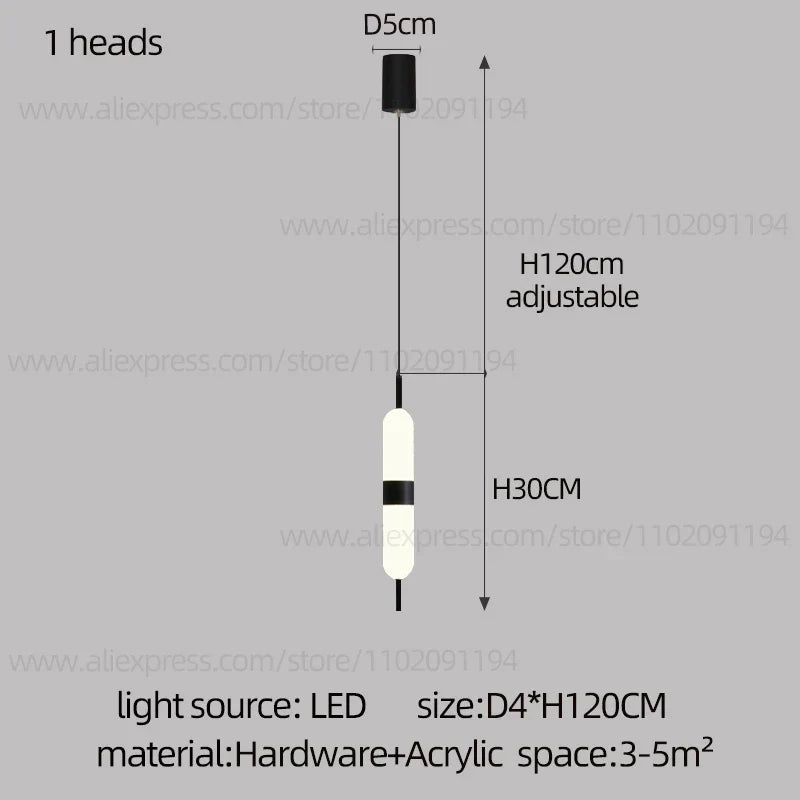 DecorBites™ LED Staircase Chandelier Ceiling Living Room Lighting Decoration