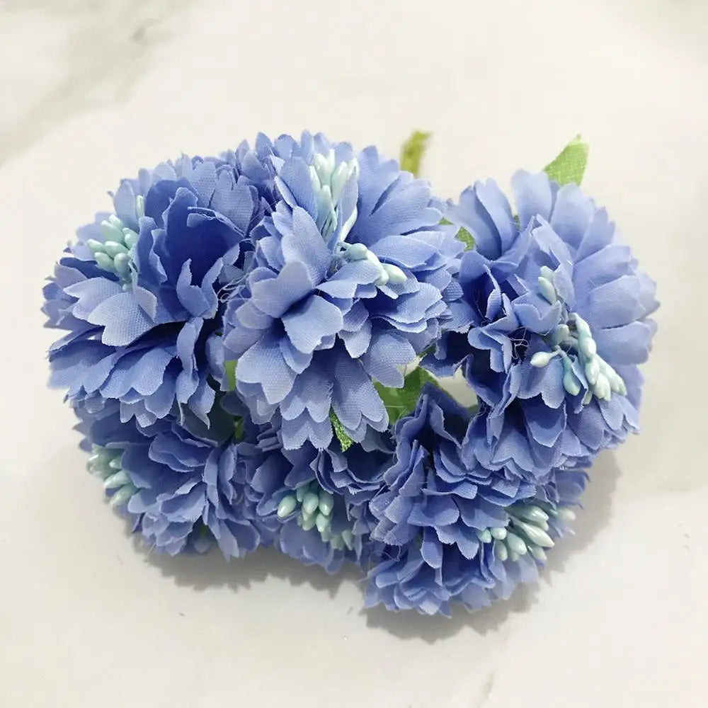 DecorBites™ Blue Flower Cherry Stamen Berries Bundle for DIY Christmas Wedding Decor