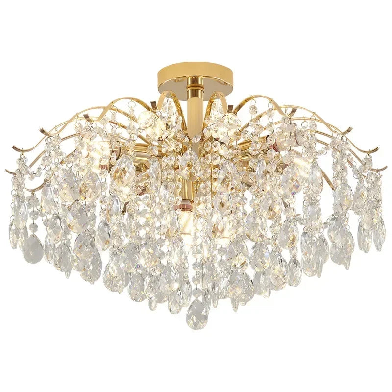 DecorBites™ Crystal LED Chandelier Ceiling Lamp Modern Living Room Bedroom Light