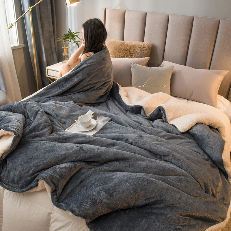 DecorBites™ Cozy Dual Use Flannel Duvet Cover - Autumn Winter Warmth Blanket Quilt