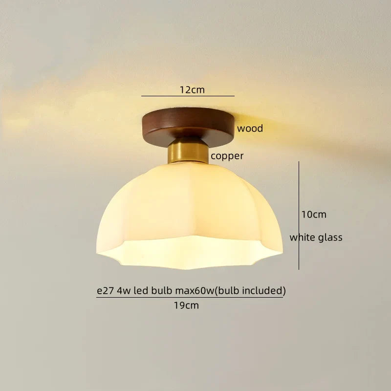 DecorBites™ LED Wicker Wood Ceiling Lights Modern Style Hallway Nordic Luminaria