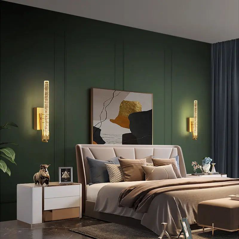 DecorBites™ Crystal LED Wall Sconce: Modern Decorative Lighting for Corridor, Bedroom, and Living Room