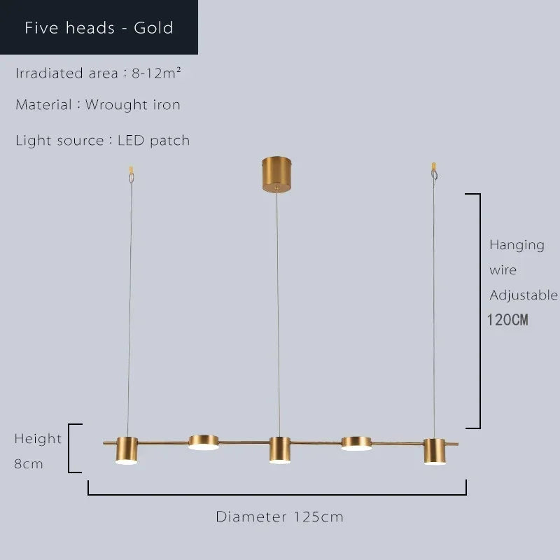 DecorBites™ Dimmable LED Ceiling Chandelier for Living Room & Kitchen - Modern Hanging Light Fixture