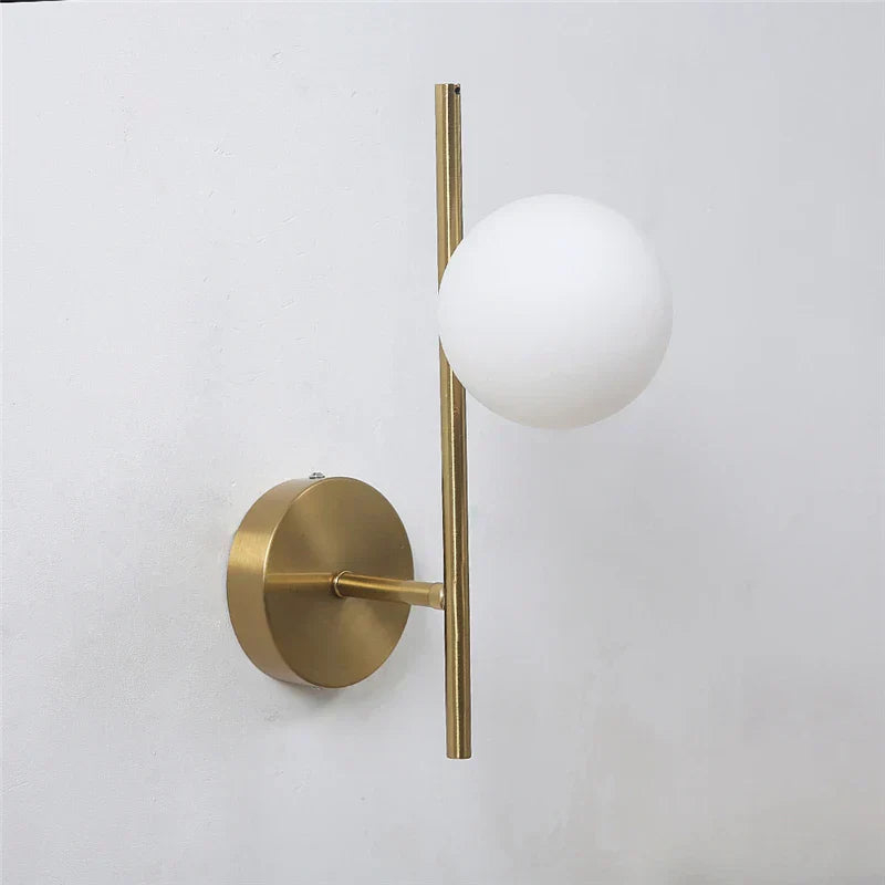 DecorBites™ Glass Ball LED Wall Light: Modern Indoor Bedroom Lamp for Home Decor