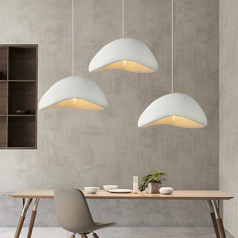 DecorBites™ Handmade Wabi Sabi Chandelier Modern LED Pendant Lamp for Nordic Restaurant Island
