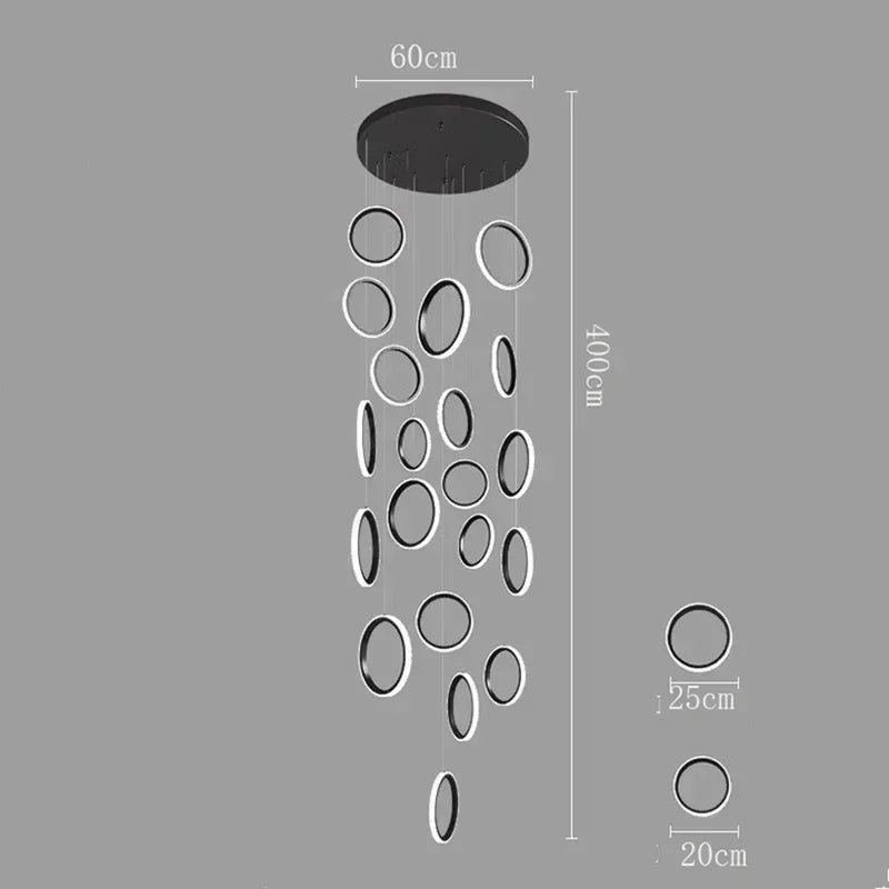 DecorBites™ LED Pendant Lights: Modern Minimalist Hanging Chandelier for Living & Dining Room
