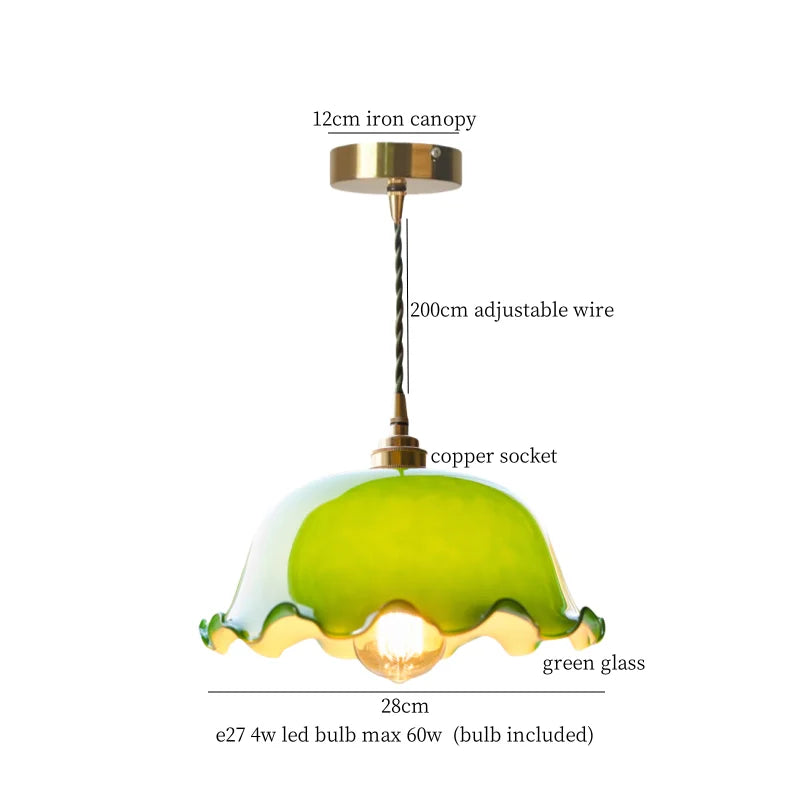DecorBites™ Japanese Glass LED Pendant Lamp for Cafe, Loft, Restaurant, Living Room, Kitchen