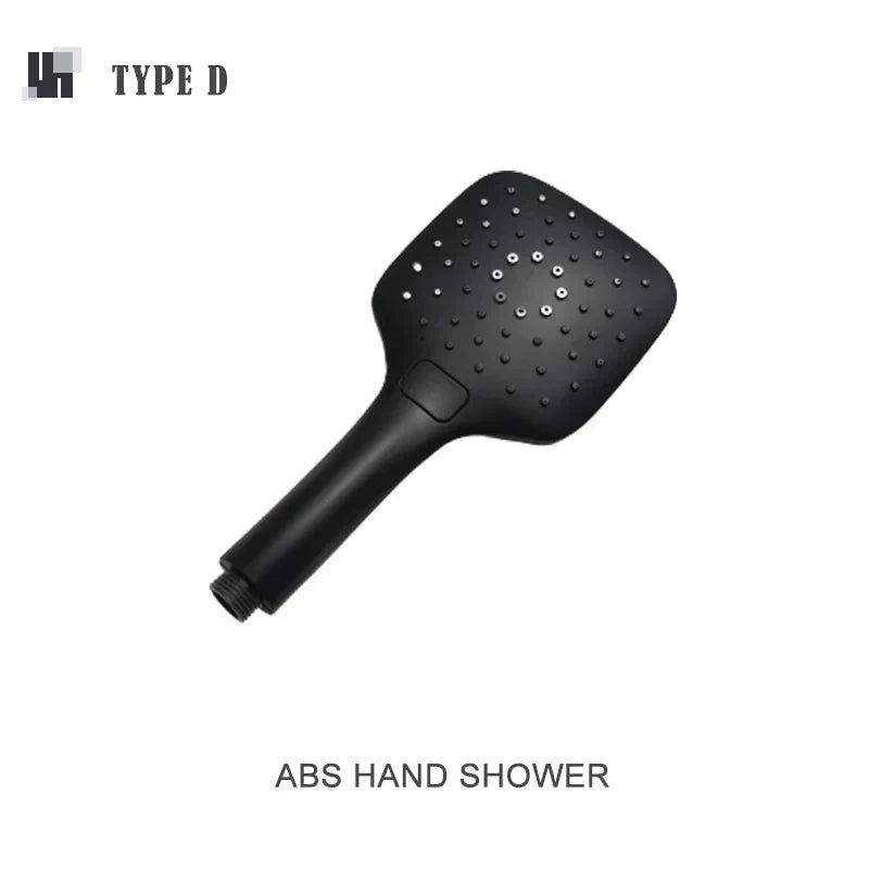DecorBites™ Black Shower Slider Adjustable Rail Set 3 Functions Simple Style 1.5M Hose
