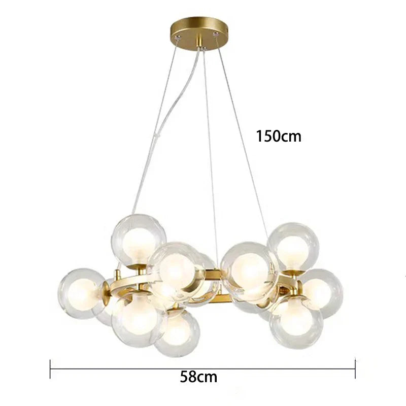 DecorBites™ LED Pendant Light Chandeliers for Modern Home Decor Living Room Dining Room Lighting
