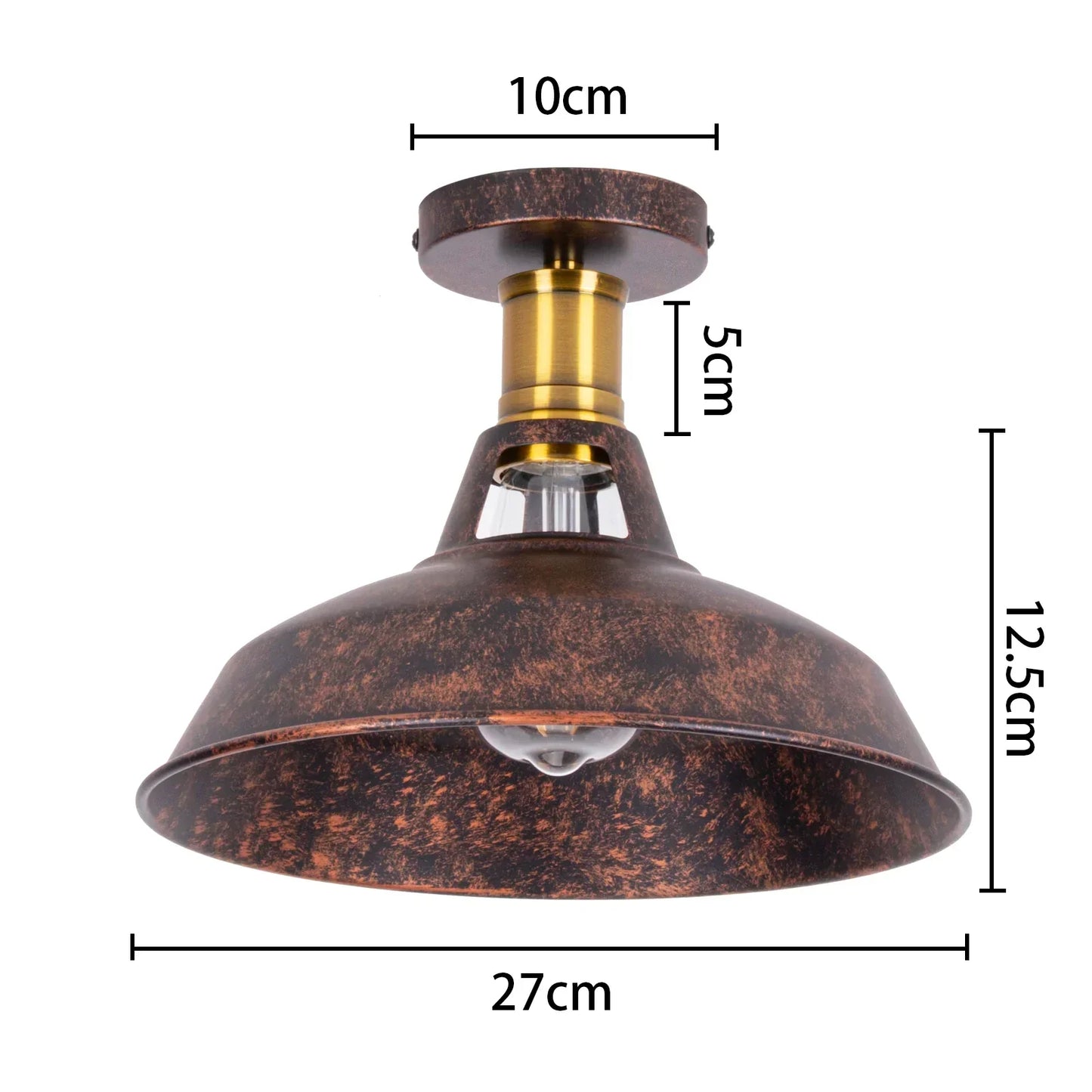 DecorBites™ Industrial Flush Mount Light for Home Decor in Bedroom, Kitchen, Living Room