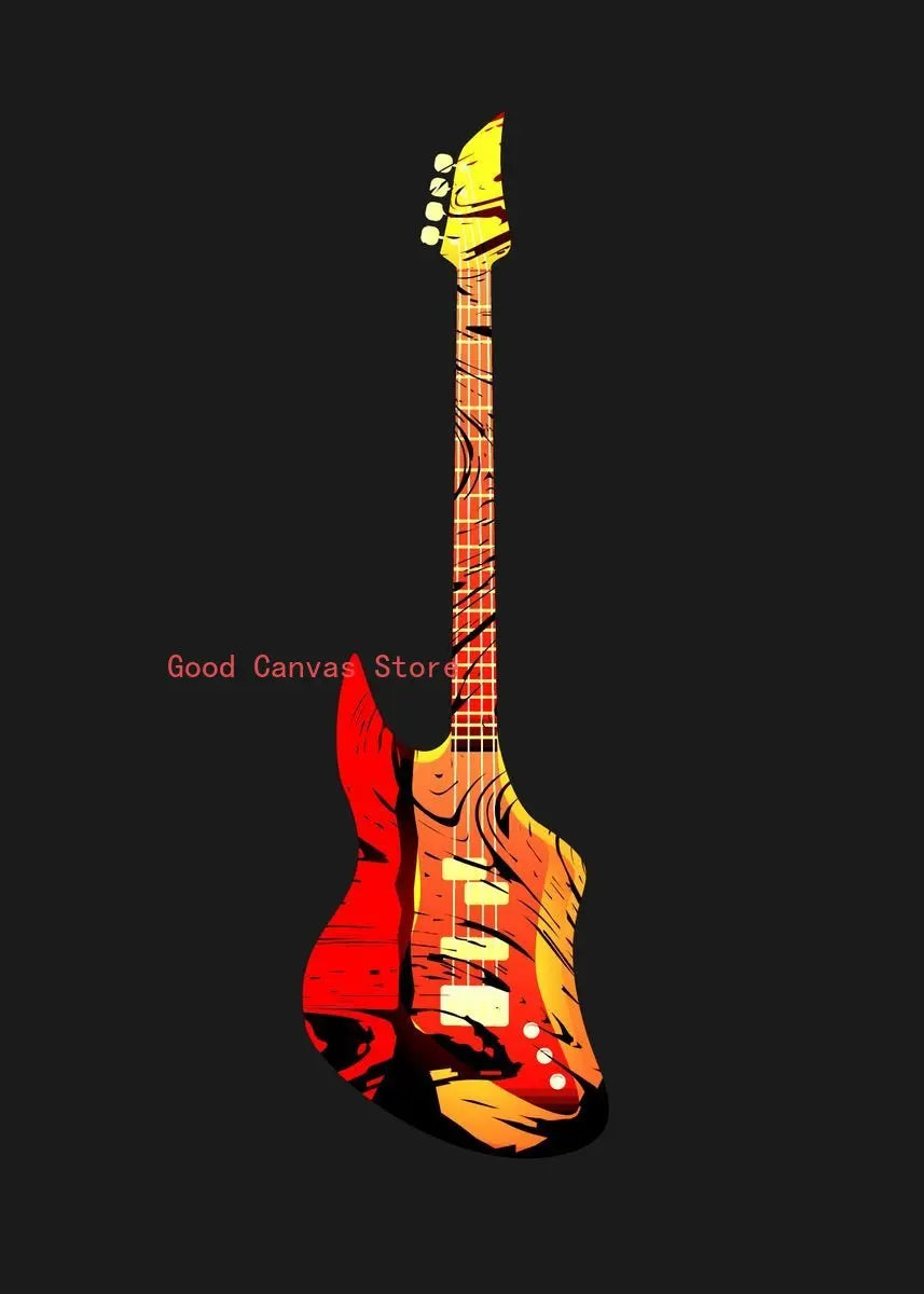 Abstract Electric Guitar Canvas Print - Music Wall Art by DecorBites™