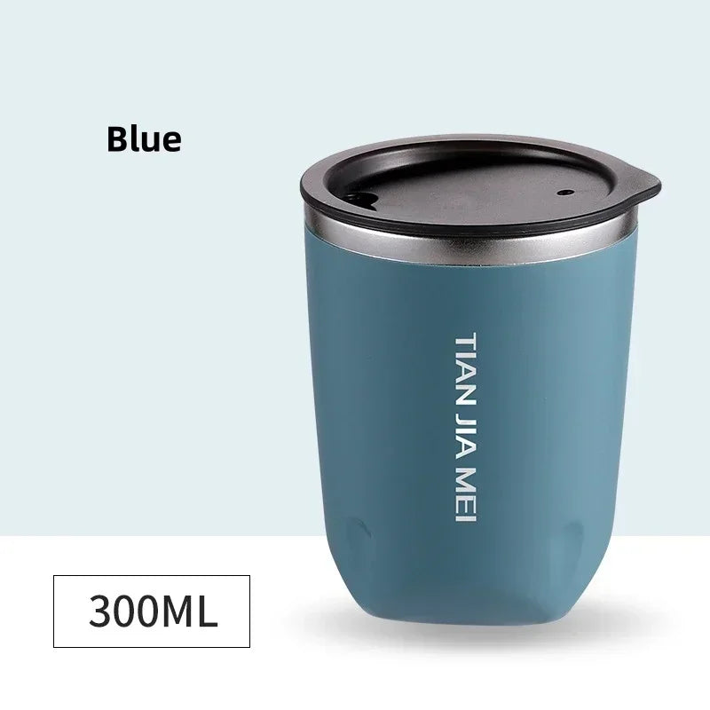 DecorBites™ 300ml Stainless Steel Vacuum Flask Thermal Travel Mug Cup