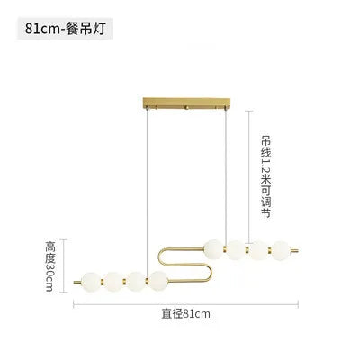 DecorBites™ Gold Acrylic LED Ceiling Chandelier for Living Room Bedroom Pendant Lighting