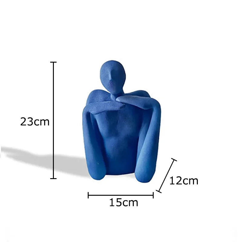 DecorBites™ Abstract Character Resin Sculpture Desk Decoration for Modern Aesthetics