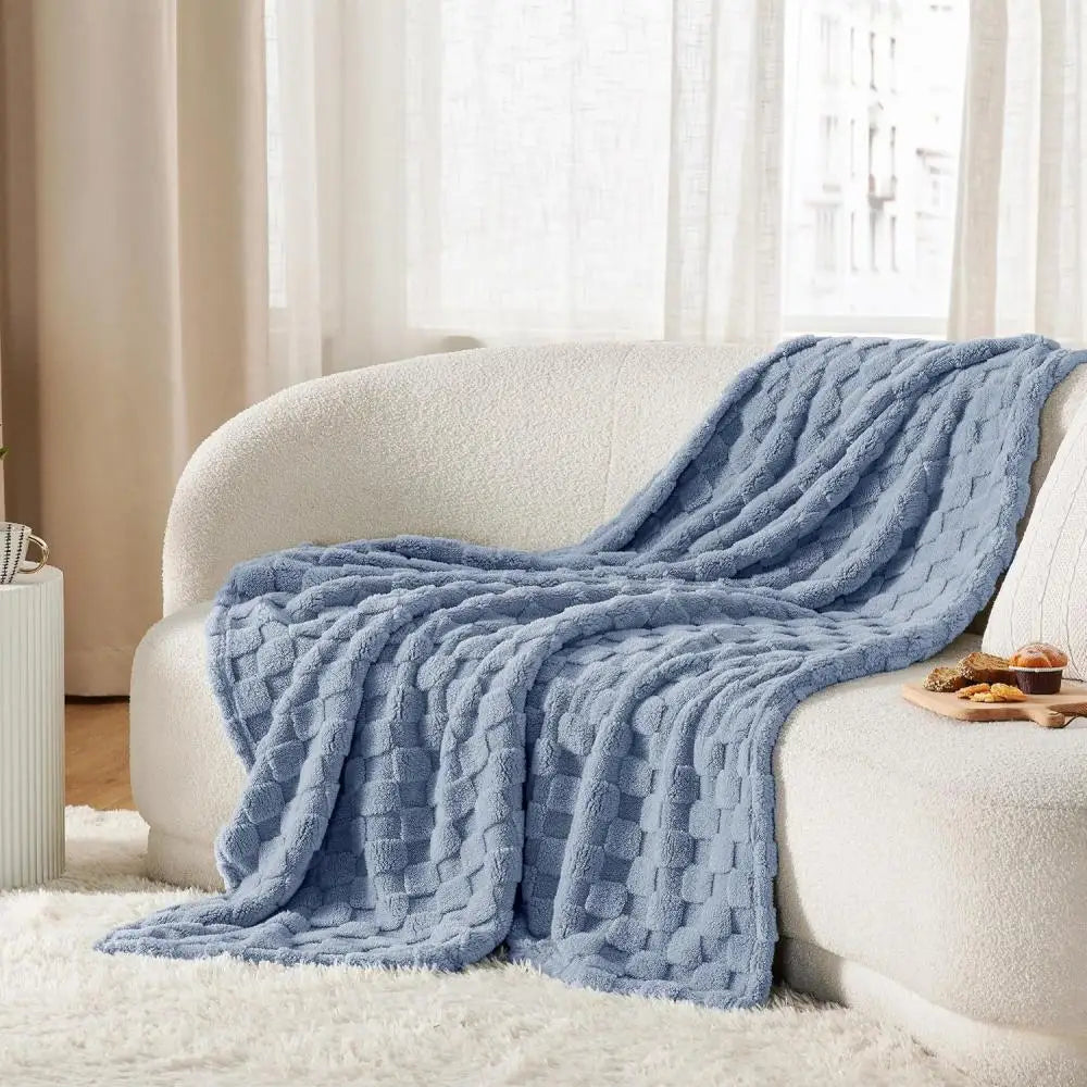 DecorBites™ Cozy Fluffy Blanket for Sofa, Chair & Outdoor - Soft & Warm Blanket