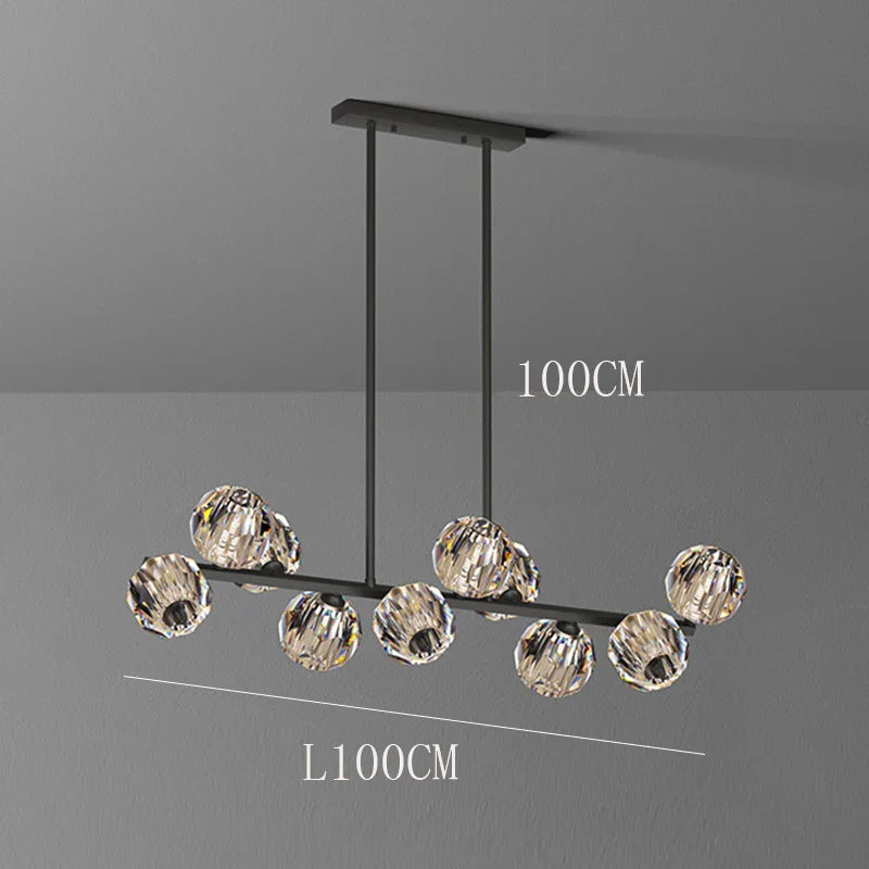 DecorBites™ Crystal Chandelier Pendant Light for Living & Dining Room Luxury Decor