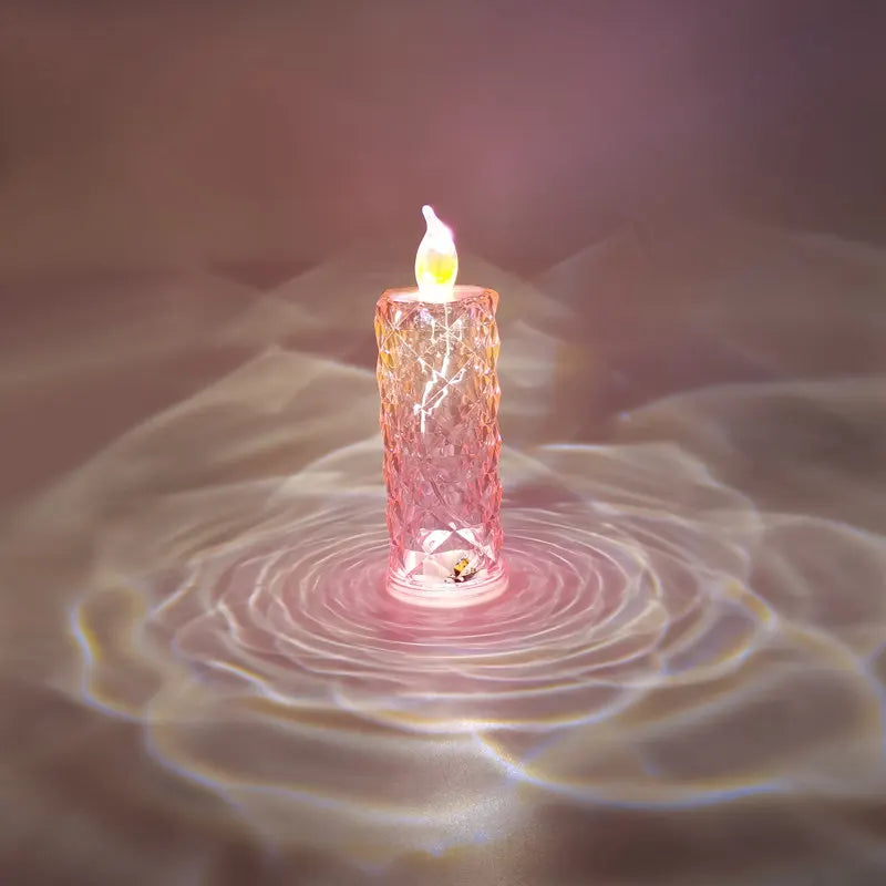 DecorBites™ Crystal Rose Dioptric LED Night Light for Bedroom Dinner Dating Party