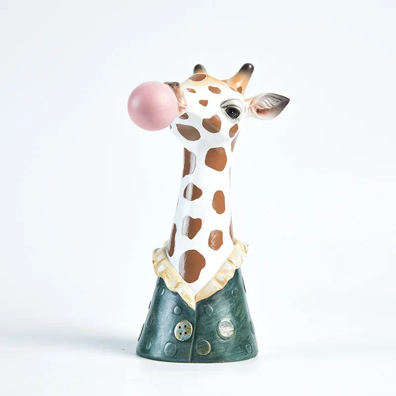 DecorBites™ Bubble Gum Girl Flower Vase - Stylish Resin Plant Pot for Home Decor