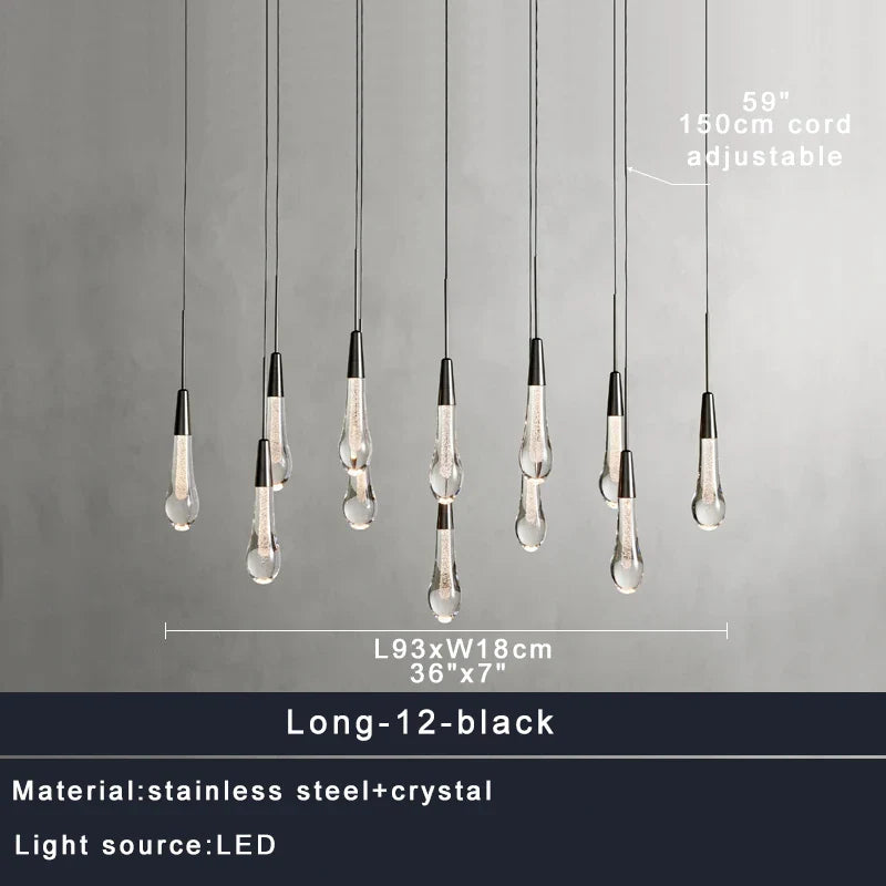 DecorBites™ Brass Crystal Ceiling Pendant Light Luxury Large Home Decor Fixture