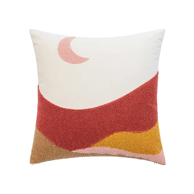 DecorBites™ Cartoon Abstract Embroidery Cushion Cover 45*45 Soft Velvet Throw Pillow Case