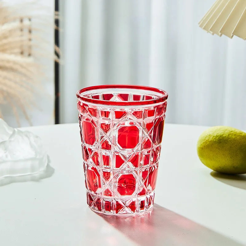 DecorBites™ 310ml Hand-carved Heavy Whiskey Glass Tumbler Cup