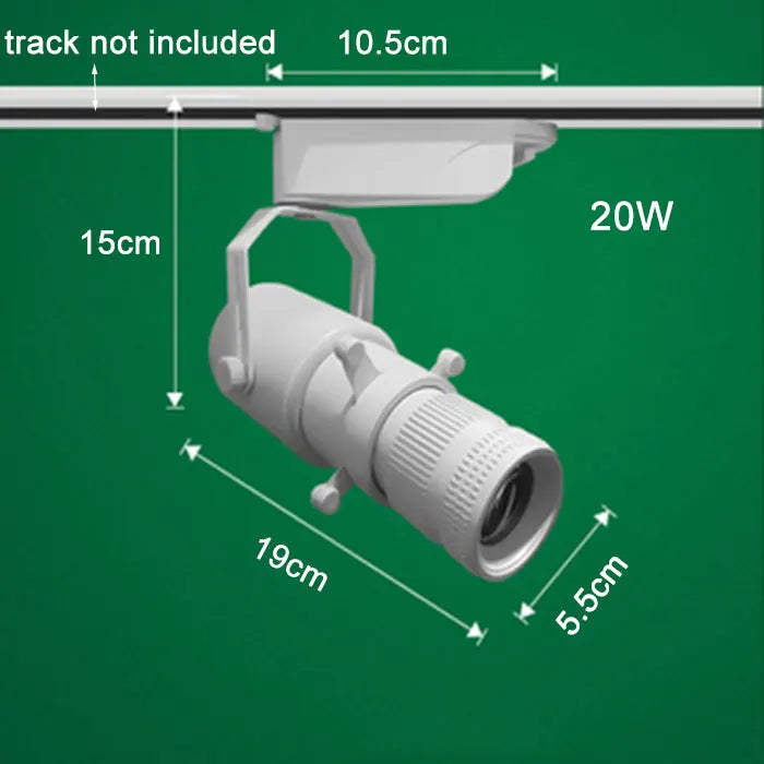 DecorBites™ Adjustable LED Track Spotlights for Art Gallery Church Museum, Square Shape