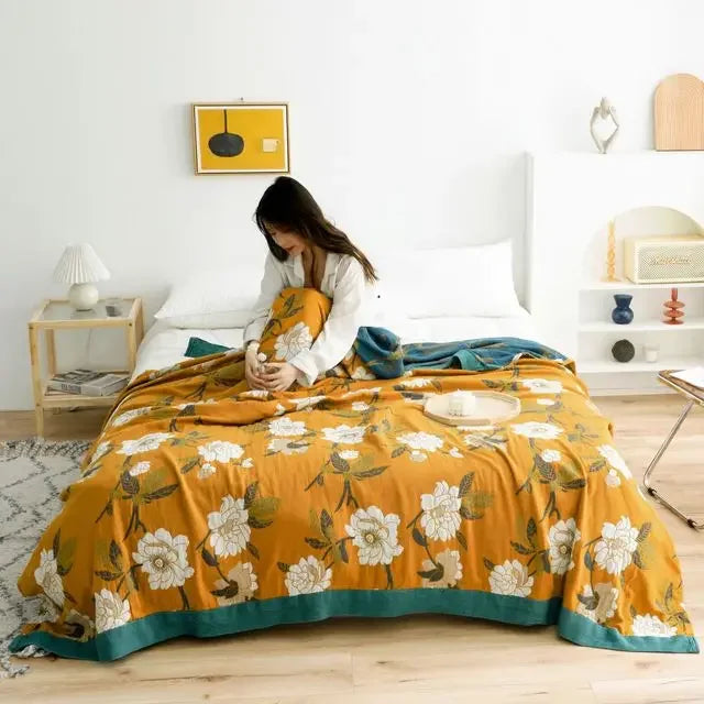 DecorBites™ Cotton Leisure Blanket: Luxury Soft Blanket for Summer, Single/Double Bedspread, Sofa Towel - Nordic Home Decor