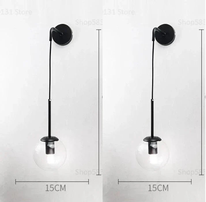 DecorBites™ Glass Ball LED Wall Light for Bedroom Decoration and Living Room Fixtures