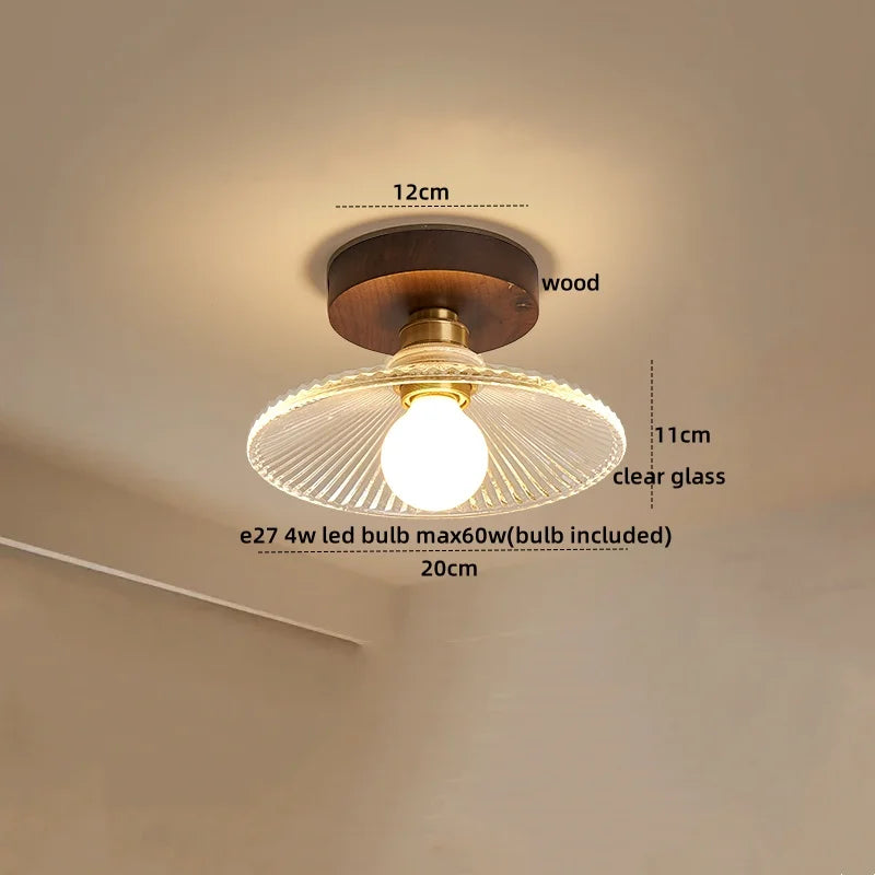 DecorBites™ Brass Glass Ceiling Lamp Modern LED Light Fixture - Elegant Home Decor