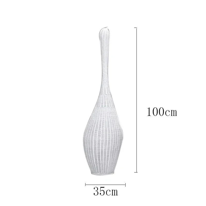 DecorBites™ Bamboo Floor Lamp: Unique Rattan Light for Living Room, Bedroom, Teahouse Decor