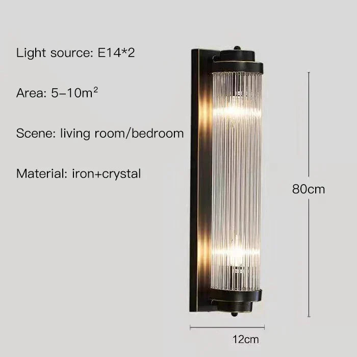 DecorBites™ Crystal LED Wall Lamp Modern Indoor Lighting for Bedroom Living Room Corridor Entryway