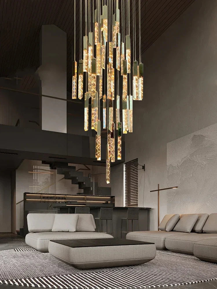 DecorBites™ Crystal Ceiling Pendant Lights - Adjustable, Elegant, Circular Design