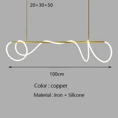 DecorBites™ Gold Minimalist LED Pendant Lights for Kitchen Dining Room