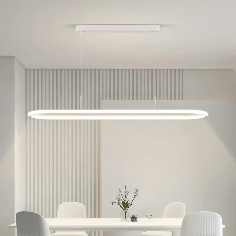 DecorBites™ LED Pendant Light for Dining Table Kitchen Home Decoration Indo Lighting Lustre White Black Fixture Hanging Lamp
