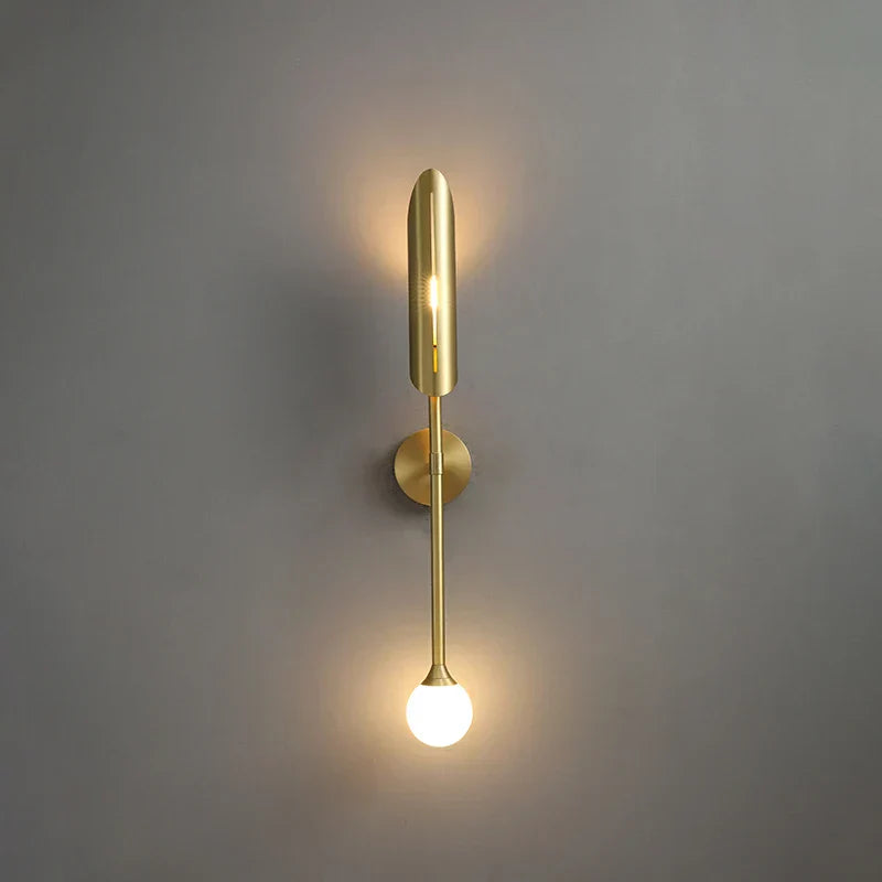 DecorBites™ Gold Metal Wall Light: Nordic Style Bedroom Bedside Lamp for Modern Living Room Decor