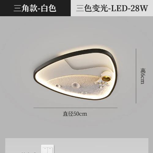 DecorBites™ Astronaut Moon Acrylic Ceiling Lamp: Modern Lighting for Home, Office, and Cafe