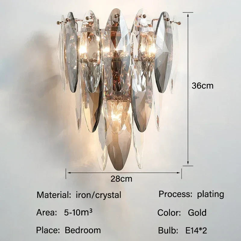 DecorBites™ Crystal Ceiling Chandelier LED Modern Luxury Lighting for Living Dining Bedroom