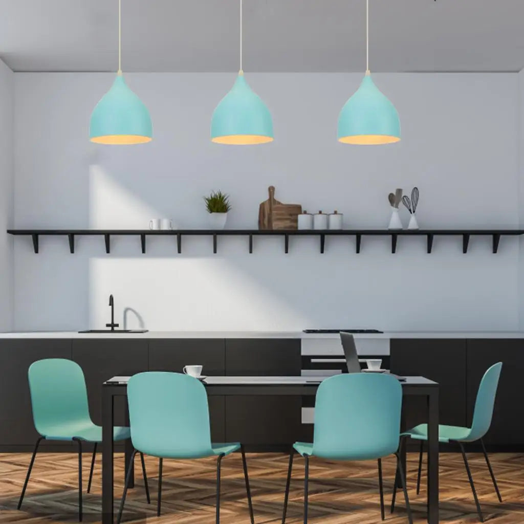 DecorBites™ Blue Nordic Pendant Lights E27 Modern Hanging Lamps for Living Dining Kitchen