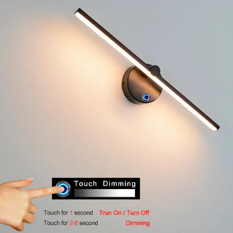 DecorBites™ Linear LED Vanity Wall Light with Switch, 300° Rotation, 41CM - Nordic Minimalist Style