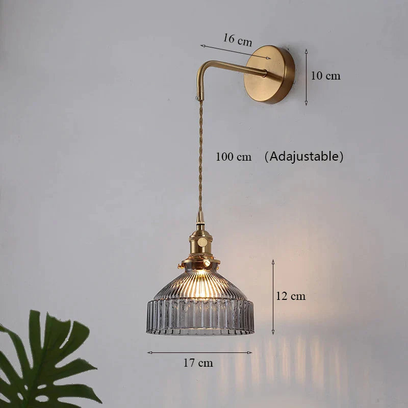 DecorBites™ Glass Shade LED Wall Lamp Switched Nordic Light for Luxury Living Room